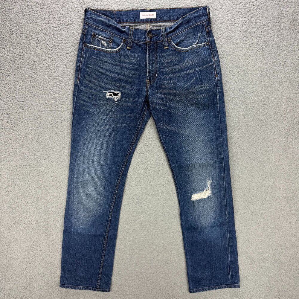 Bullhead Jeans Mens 30 Pants Blue Dillon Skinny Fit Distressed Faded Denim Y2K 1